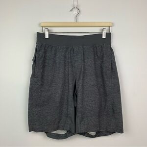 Lululemon Shorts Men’s Linerless Size Medium Drawstring Pockets Heathered Gray